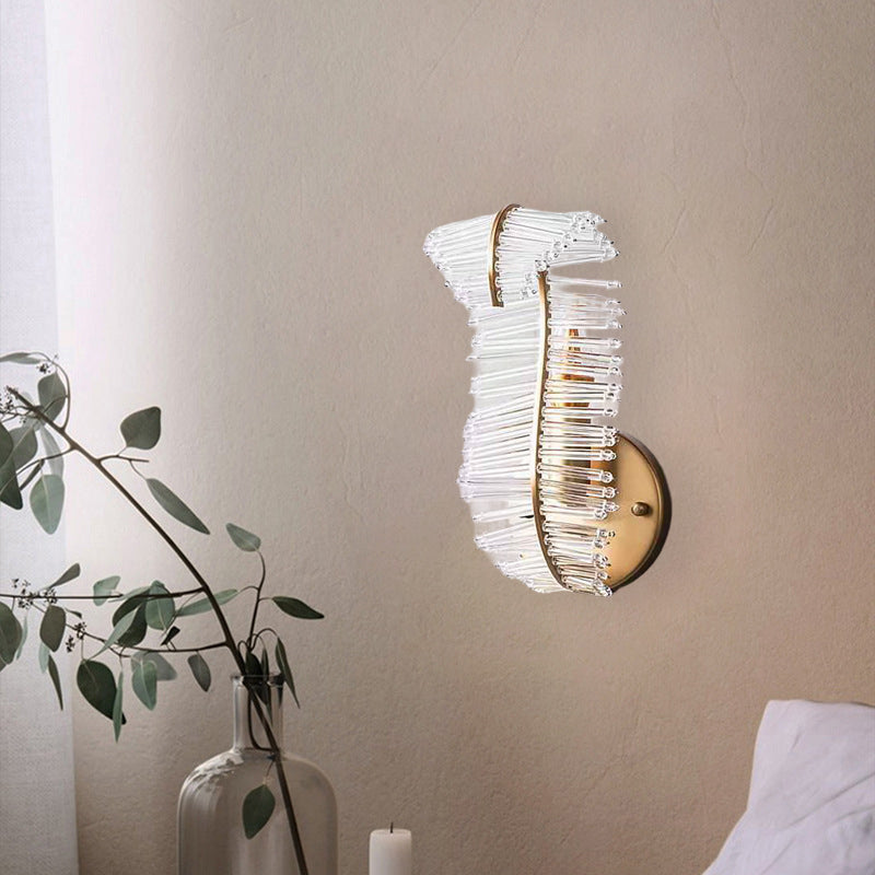 Zeitgenössische kreative Blatt Eisen Glas 1/2 Licht Wandleuchte Lampe für Wohnzimmer 