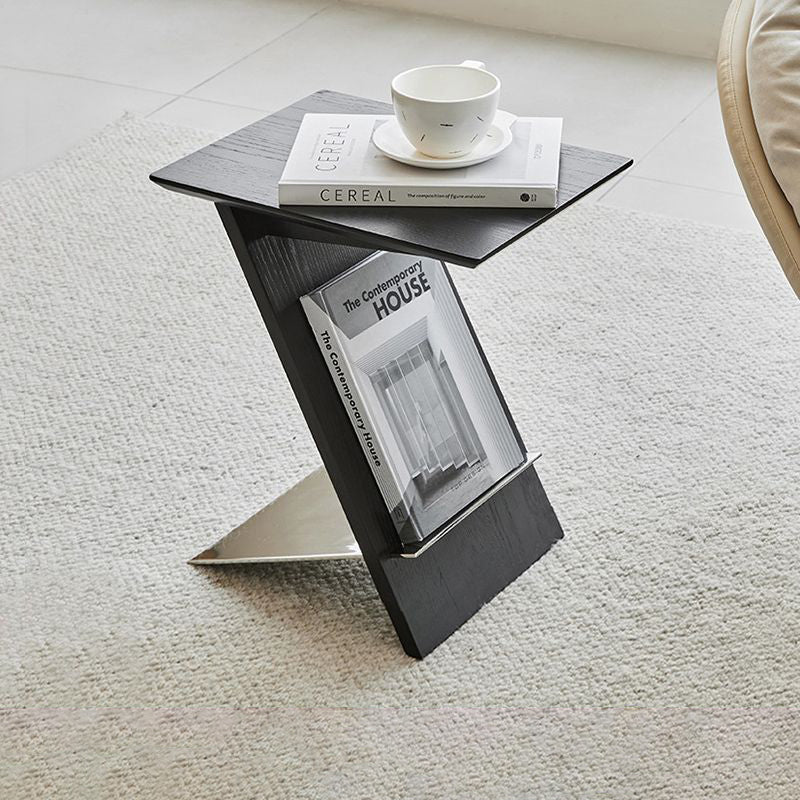 Contemporary Scandinavian Z-shaped Wood Metal Coffee Table For Living ...
