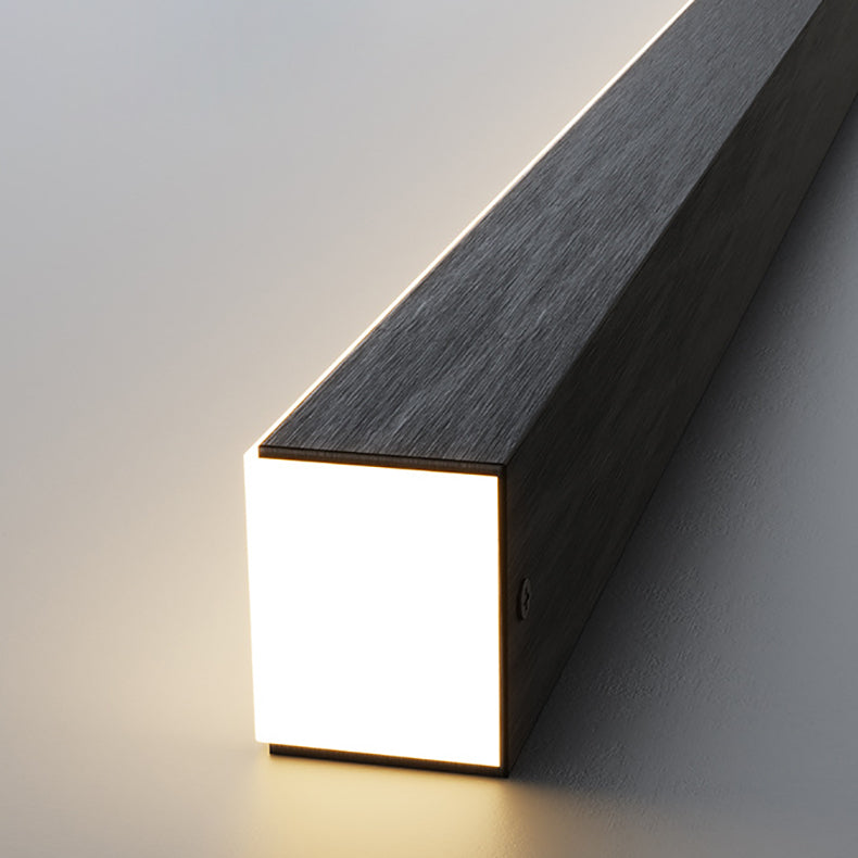 ثريات حديثة بسيطة من الألومنيوم والألياف الأكريليك على شكل شريط طويل مزودة بإضاءة LED لغرفة الطعام 