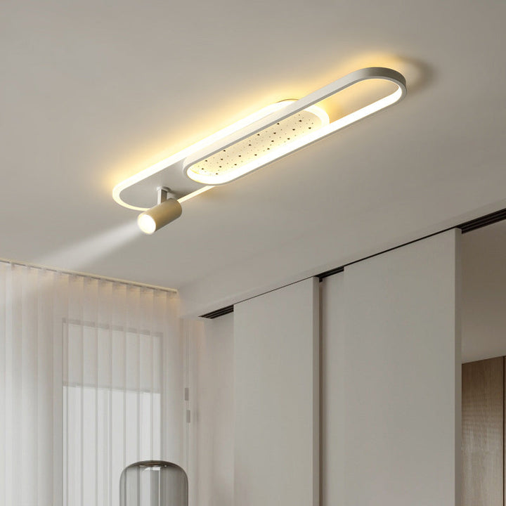 Luz de techo empotrada moderna minimalista rectangular de hierro acrílico LED para pasillo 