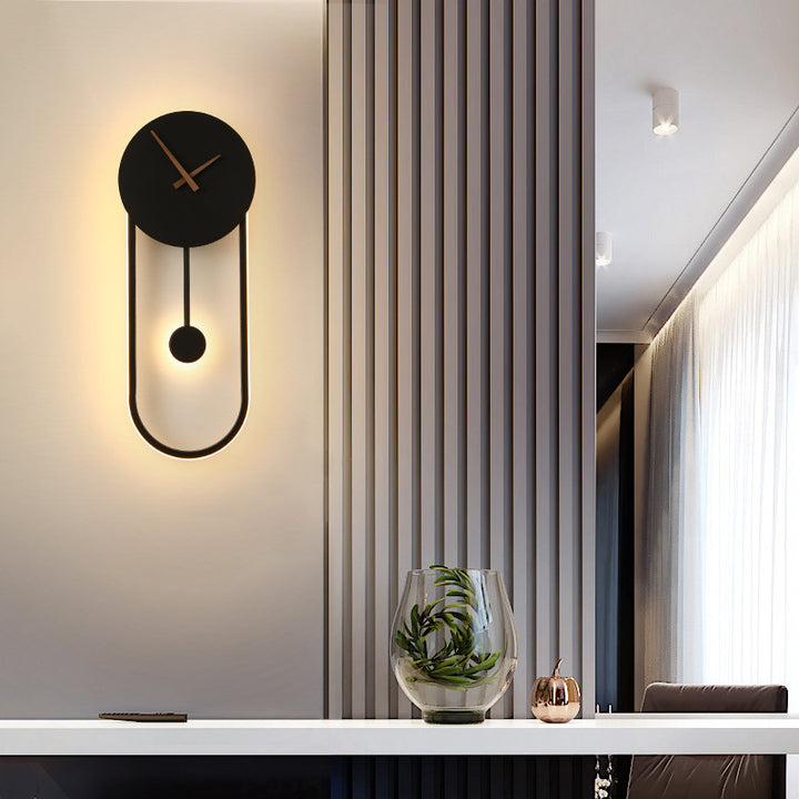 Applique murale LED en fer acrylique de forme ovale ronde scandinave contemporaine pour chambre 