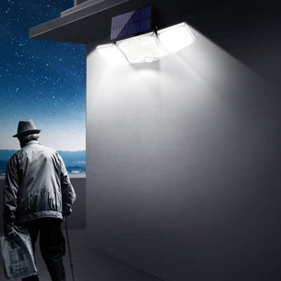 Solar Moderne Einfache ABS Quadratische LED-Wandleuchte für den Außenbereich 