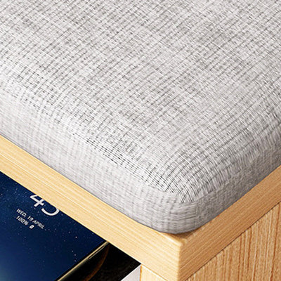 Rangement de chaussures en bois massif en lin de coton scandinave contemporain 2-rangements pour entrées 
