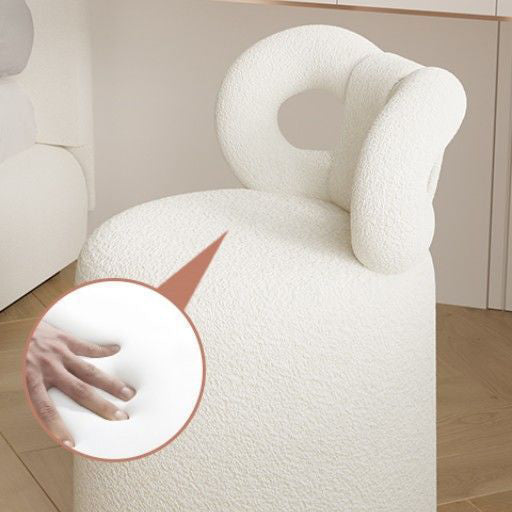 Tabouret pivotant contemporain en laine d&