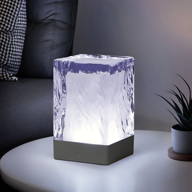 Moderne Einfachheit Harz Quadrat LED Tischlampe für Schlafzimmer 