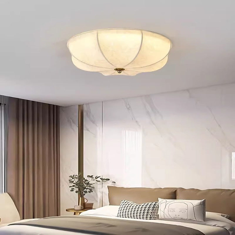 Traditionelle französische Eisengewebe-runde 3/4/5-Licht-Unterputz-Deckenleuchte für Schlafzimmer 