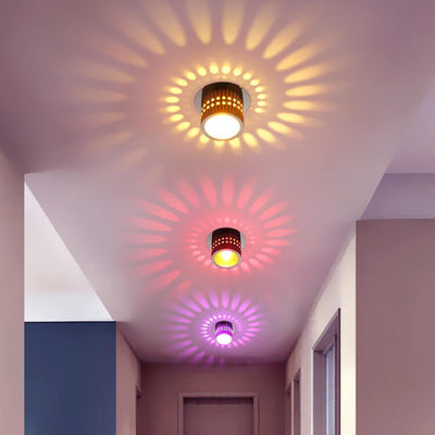 Modern Creative Round Spotlight Aluminum LED Flush Mount Ceiling Light