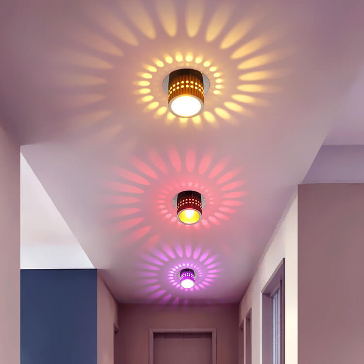 Modern Creative Round Spotlight Aluminum LED Flush Mount Ceiling Light