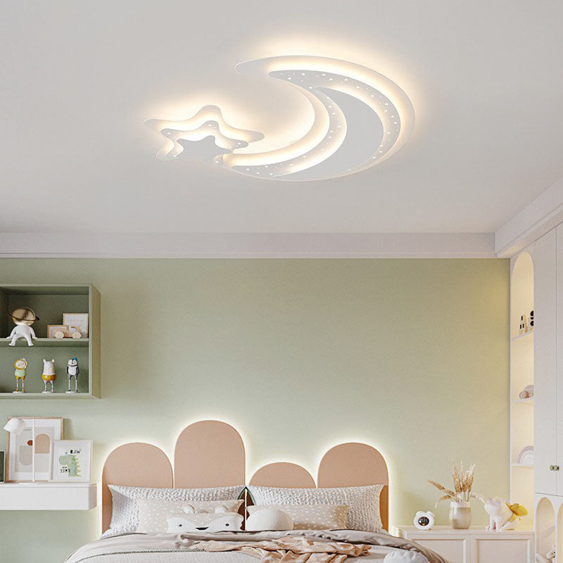 Luz de techo LED de montaje empotrado de hierro acrílico contemporáneo creativa para dormitorio 