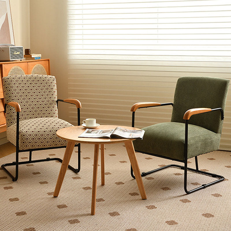 Coussin carré scandinave contemporain en velours côtelé avec chaise d&
