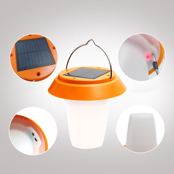 Lumière Paysagère Extérieure LED de Camping Portable en ABS PC en Forme de Champignon Étanche à l&