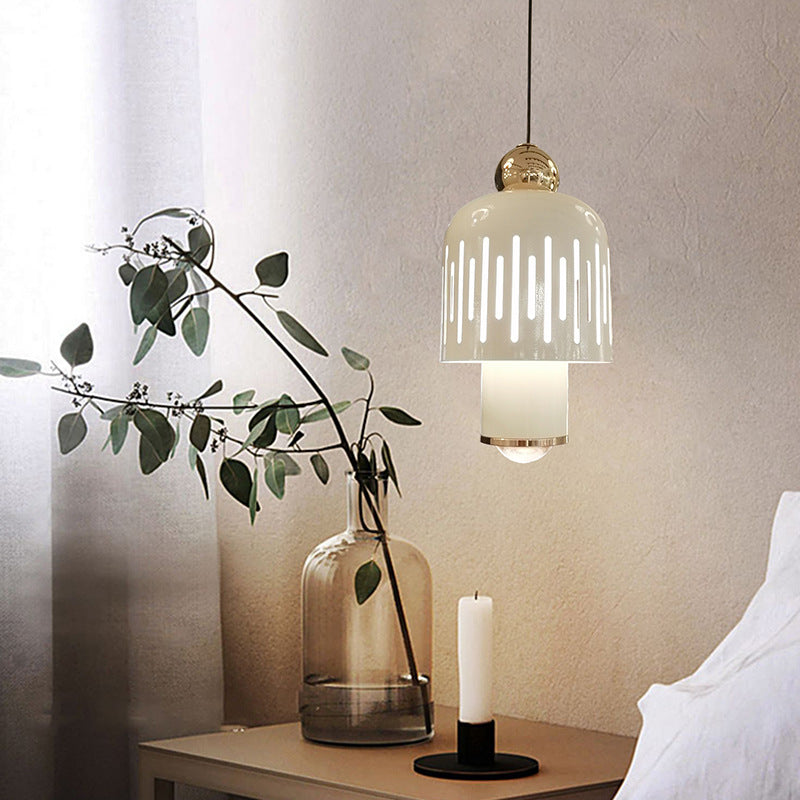 Moderne unbedeutende Zylinder-Acryl-Aluminium-LED-Pendelleuchte für Schlafzimmer 