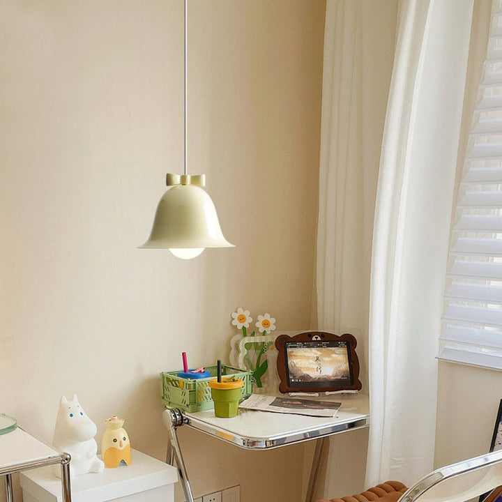 Moderne minimalistische Bogen Glocken Eisen 1-Licht Pendelleuchte für das Schlafzimmer 