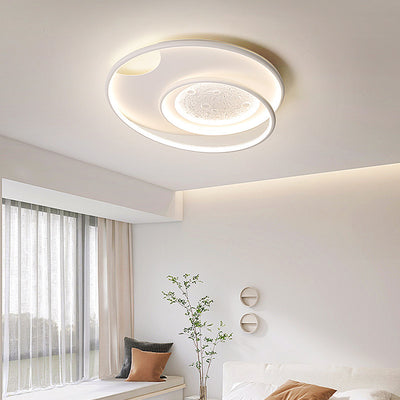 Plafonnier LED en aluminium, résine et silicone, rond minimaliste moderne, pour chambre à coucher 