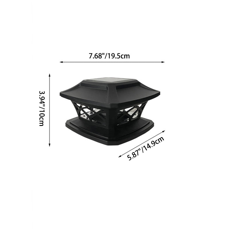 Contemporary Scandinavian Solar Waterproof Square PP LED Outdoor Light For Garden