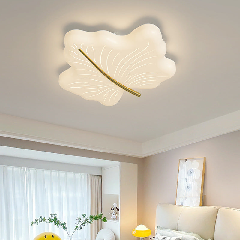 Moderne minimalistische Ahornblatt Eisen Acryl LED Unterputz Deckenleuchte für Schlafzimmer 