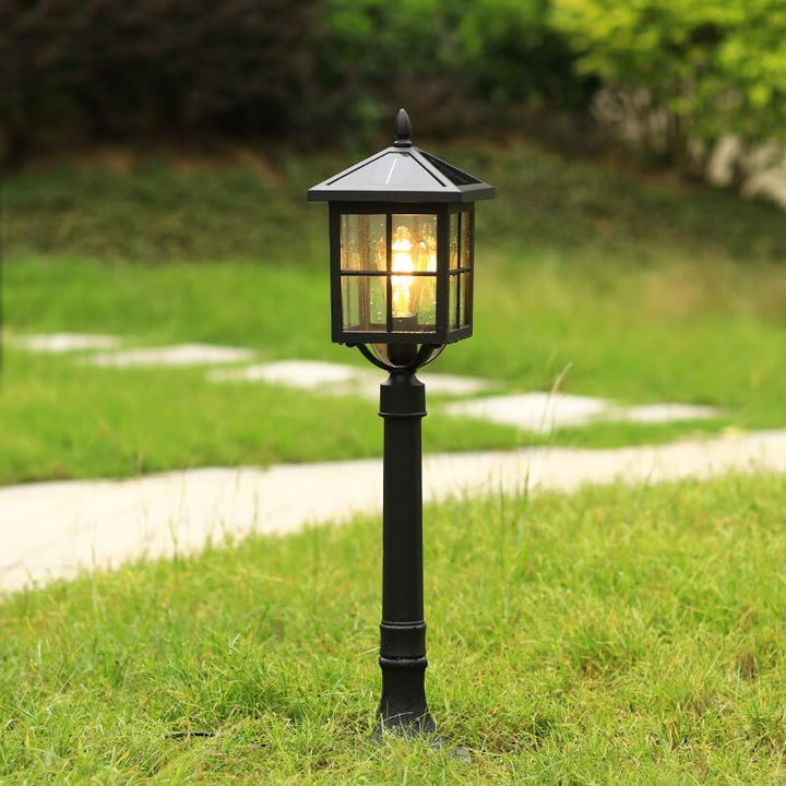 Luz de paisaje para césped al aire libre de 1 luz de aluminio fundido a presión impermeable solar industrial 