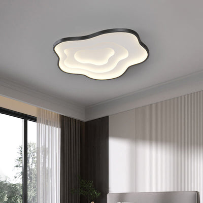 Modern Creative Solid Color Cloud Shape LED Iron Aluminum Acrylic Flush Mount Light