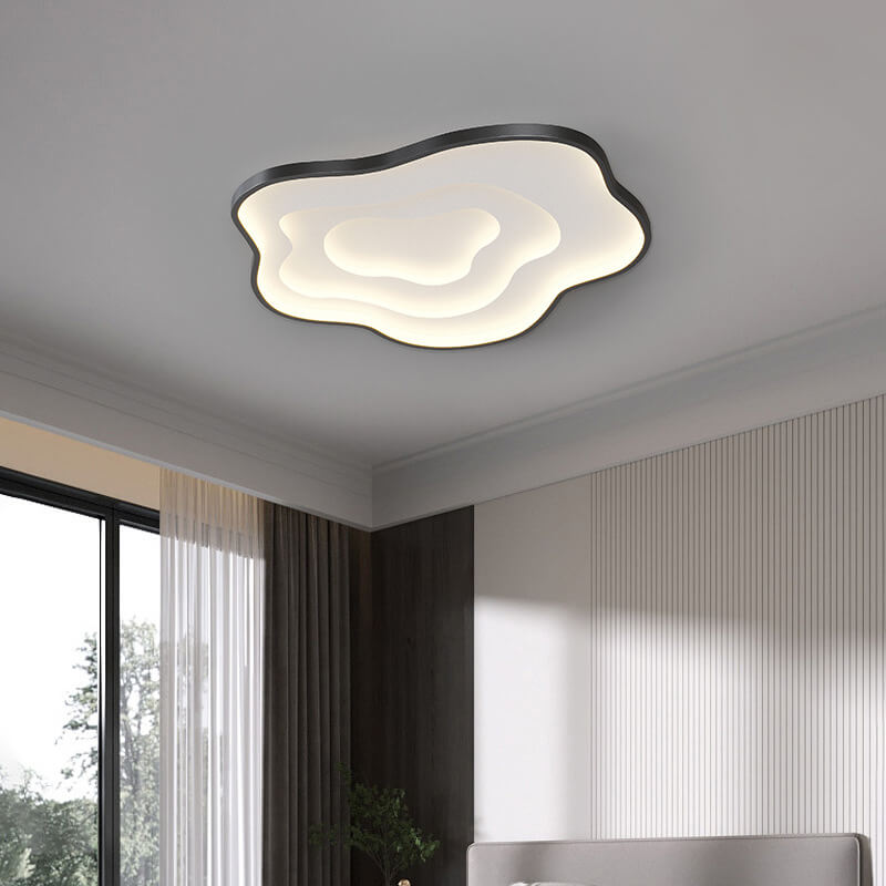 Lampe LED en forme de nuage, couleur unie, moderne et créative, en fer, en aluminium, acrylique, encastré 