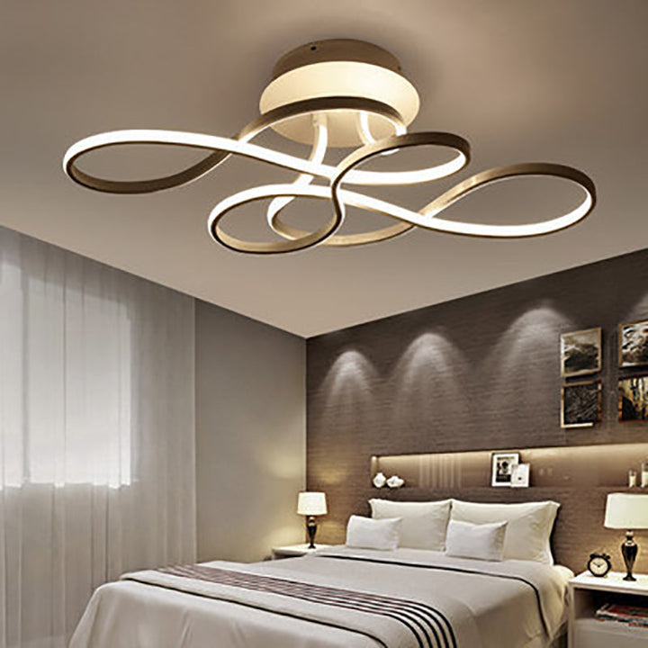 Luz de techo semi-empotrada LED de aluminio acrílico irregular de transición moderna para sala de estar 
