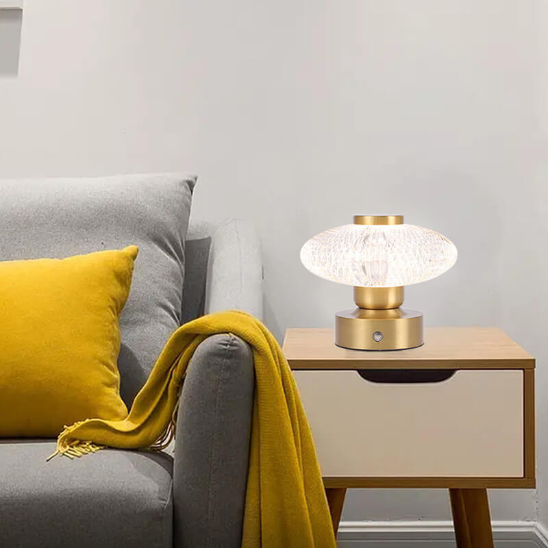 Lampe de table LED acrylique à chargement USB Nordic Creative Mushroom 