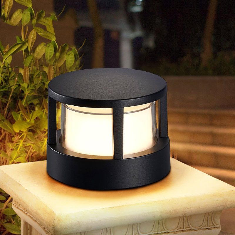 Lumière extérieure imperméable industrielle de paysage de pelouse du cylindre en aluminium LED 