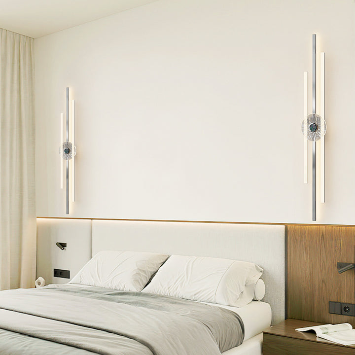Lámpara de Apliques de Pared LED de Tira Larga de Aluminio de Hardware Minimalista Moderno para Sala de Estar 