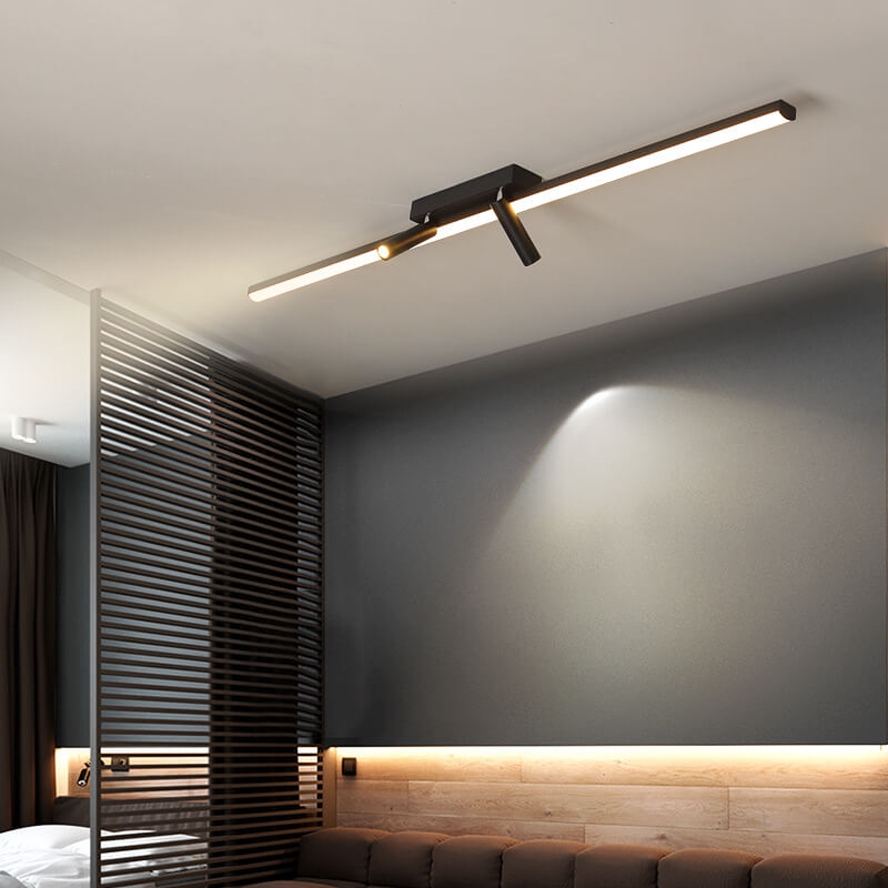 Nordischer minimalistischer Acryl-Langstreifen-Track-Strahler LED-Deckenleuchte 