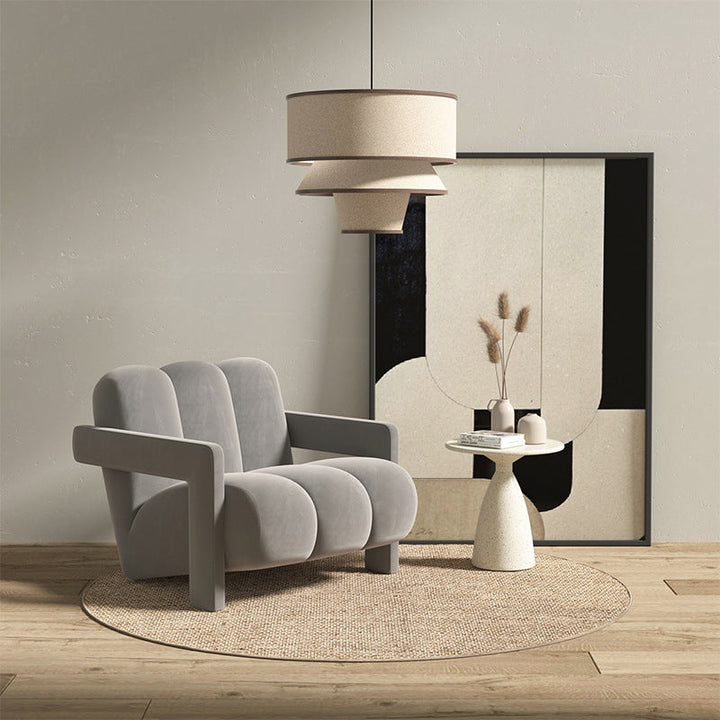 Sillón individual contemporáneo escandinavo de terciopelo y tejido sherpa con madera y espuma, con respaldo y reposabrazos, para sala de estar 
