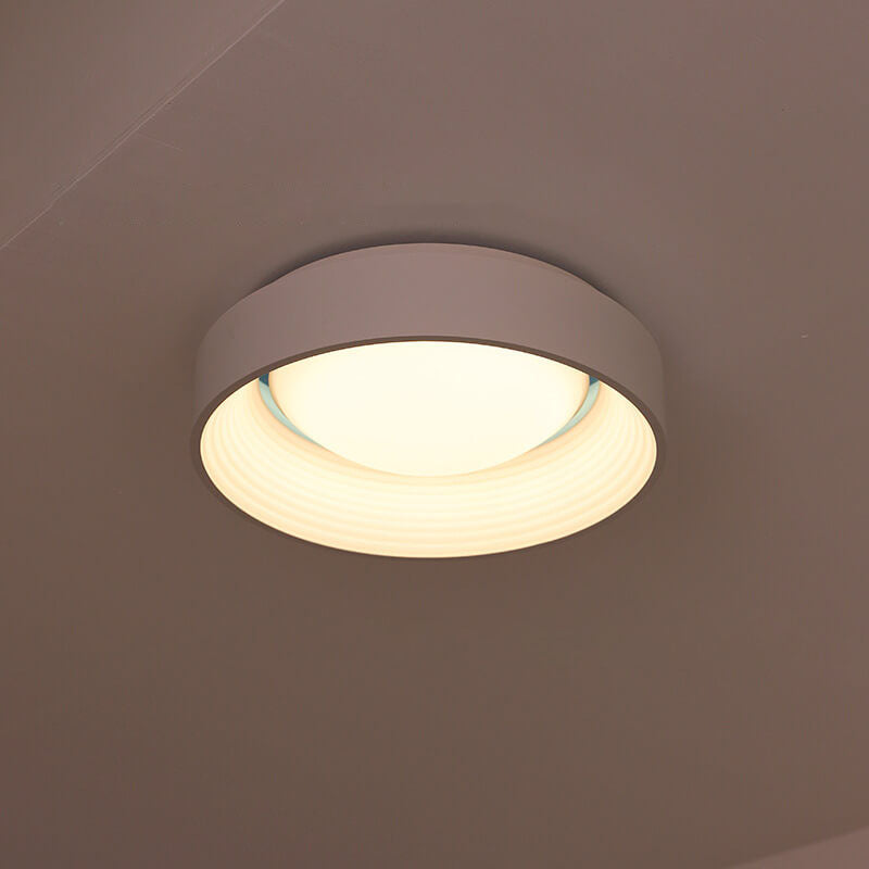 Nordic Minimalist Iron Acrylic Concave-Convex Circle LED Flush Mount Ceiling Light