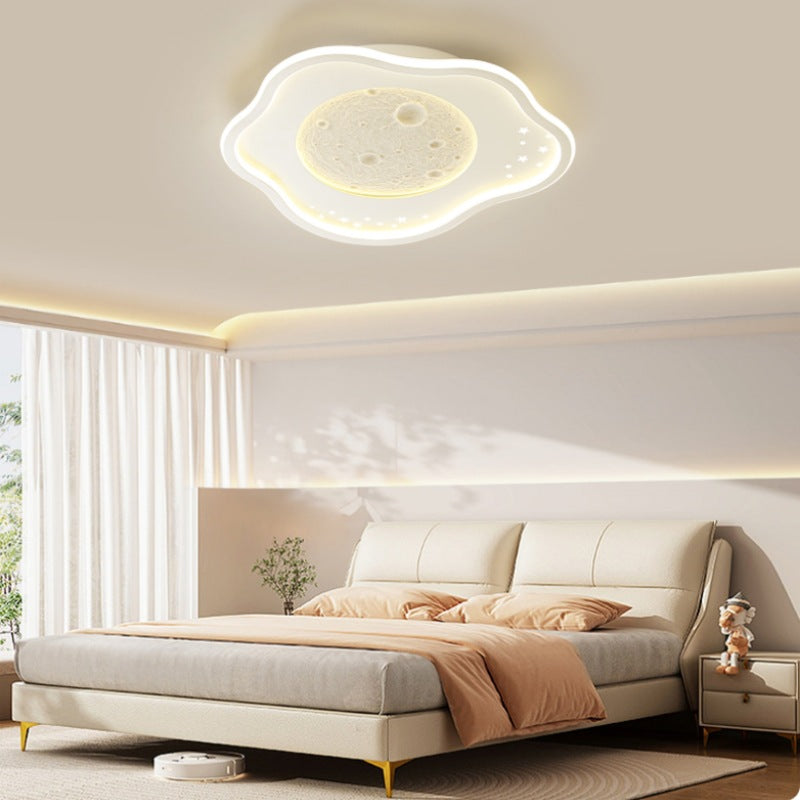 Zeitgenössische Nordic Eisen Acryl Planet Mond Runde Dreieck LED Unterputz Deckenleuchte Für Schlafzimmer 