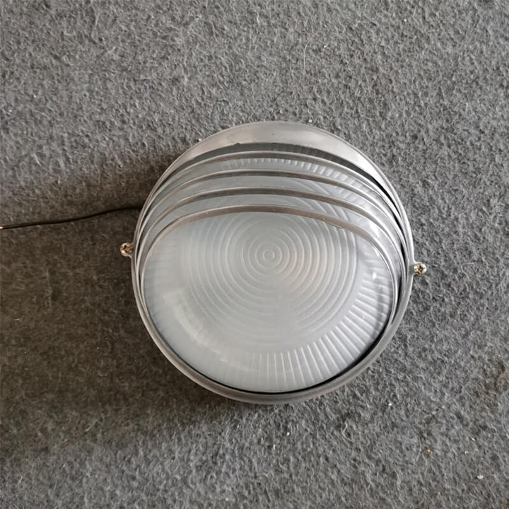 Contemporary Industrial Glass Zinc Alloy Half Round 1-Light Wall Sconce Lamp