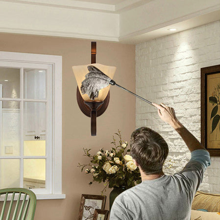 Applique murale contemporaine rétro en fer et verre tétraèdre avec base ovale 1/2 lumière pour couloir 