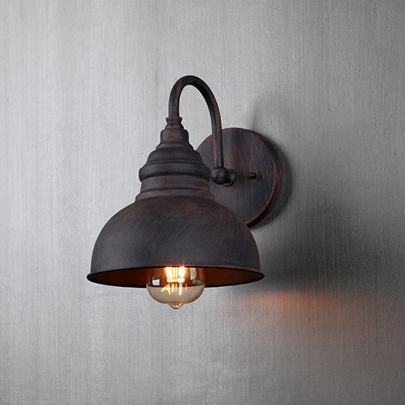 Contemporary Industrial Aluminum Alloy Semicircle 1-Light Wall Sconce Lamp For Hallway