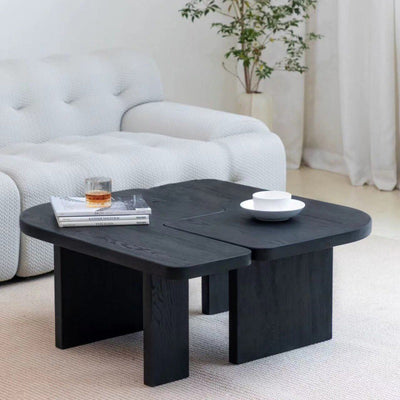 Mesa Auxiliar Rectangular Tradicional Japonesa de Pino de 1 Nivel para Sala de Estar 