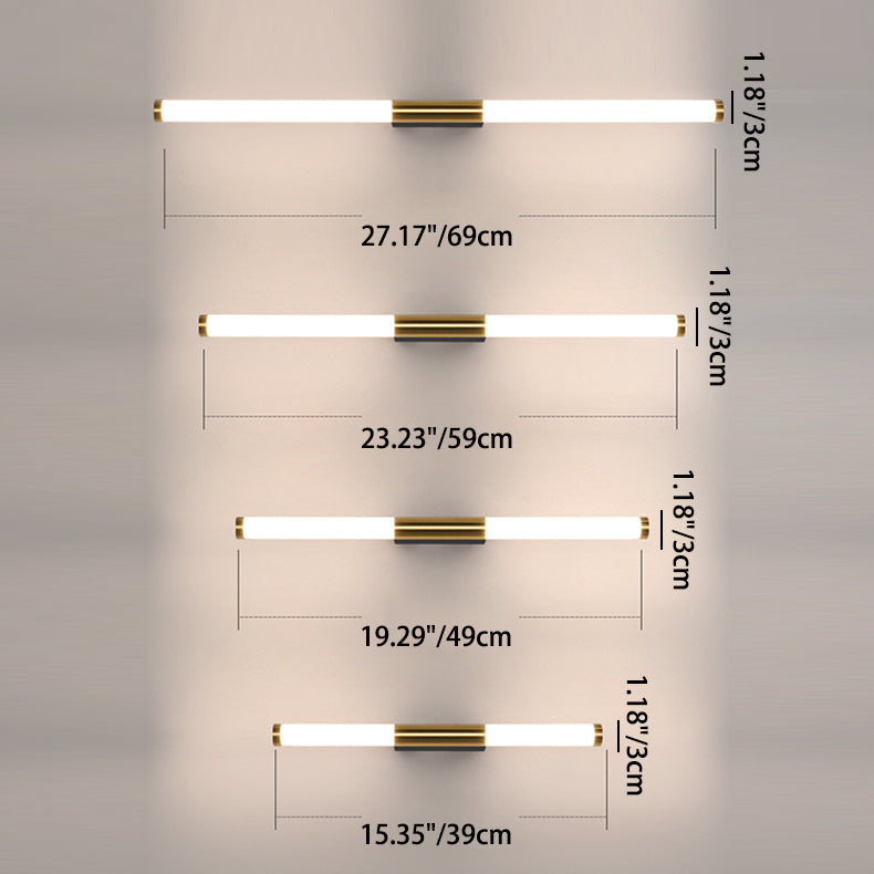 Moderne minimalistische lange Zylinder Rechteck Basis Eisen PC LED Wandleuchte Lampe für Schlafzimmer 
