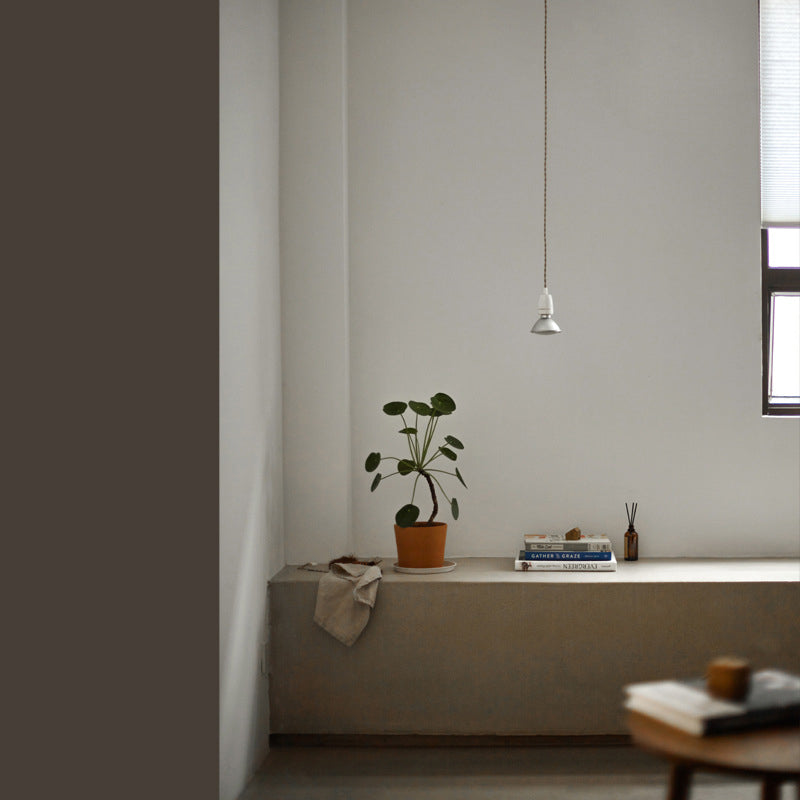 Contemporary Industrial Ceramic Cone 1-Light Pendant Light For Living Room