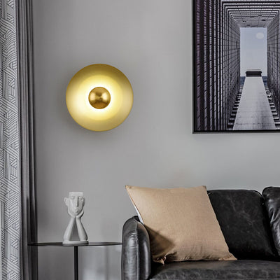مصباح حائط LED بتصميم عصري على شكل صحن طائر لماكرون للإضاءة في غرفة النوم 