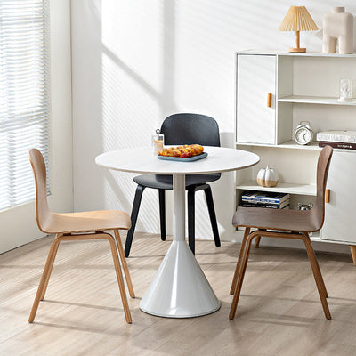 Chaise de salle à manger contemporaine nordique en bois massif avec dossier pour salle à manger 