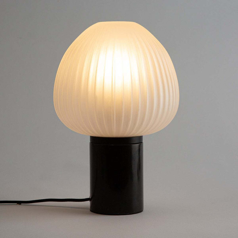 Lámpara de Mesa de 1 Luz con Pantalla de Vidrio Avellana Minimalista Moderna 