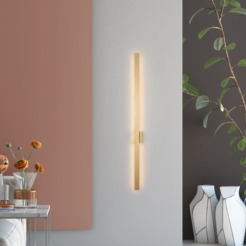 Moderne minimalistische lange Streifen Eisen Acryl LED Wandleuchte Lampe für Wohnzimmer 