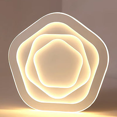 Zeitgenössische Einfachheit Eisen Rose Blume Wolke Form LED Unterputz Deckenleuchte für Wohnzimmer 