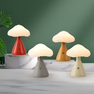 Contemporary Scandinavian Creative Mushroom Cloud Acrylic Hardware Touch LED Table Lamp For Bedroom