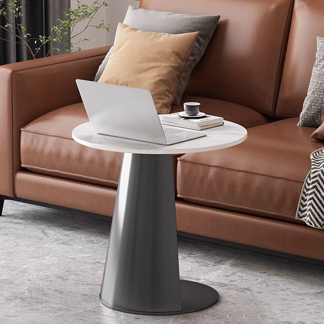 Table basse contemporaine ronde en acier au carbone pour salon 