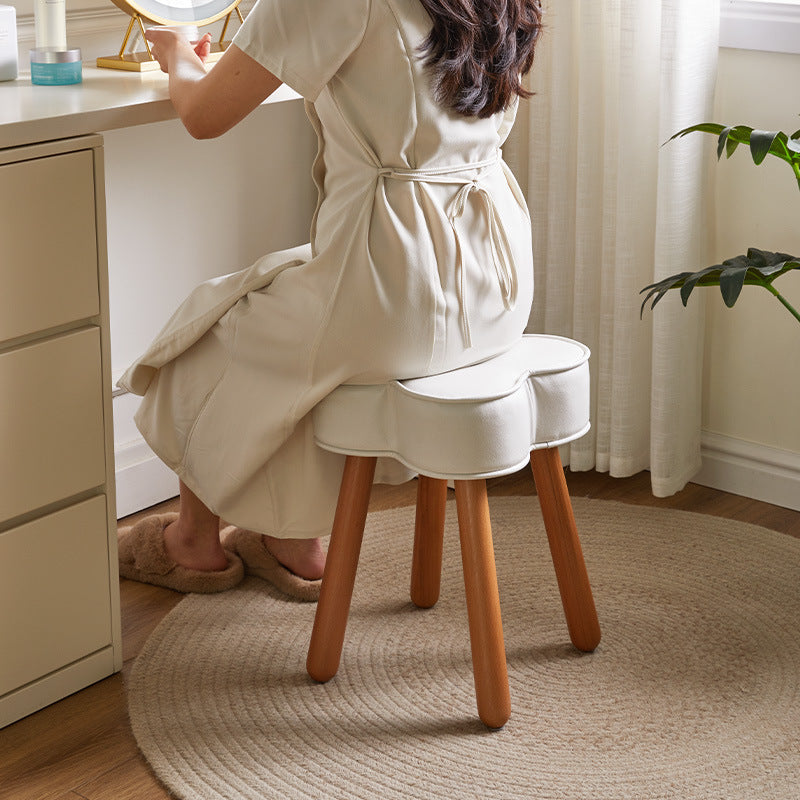 現代的なクリエイティブクラウドクローバーウッドラムウールフォームチェア、リビングルーム用の四本脚 