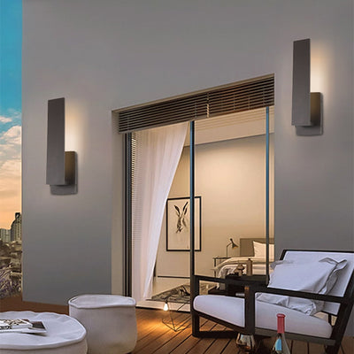 Conception géométrique de simplicité contemporaine Applique murale LED étanche en aluminium pour jardin 
