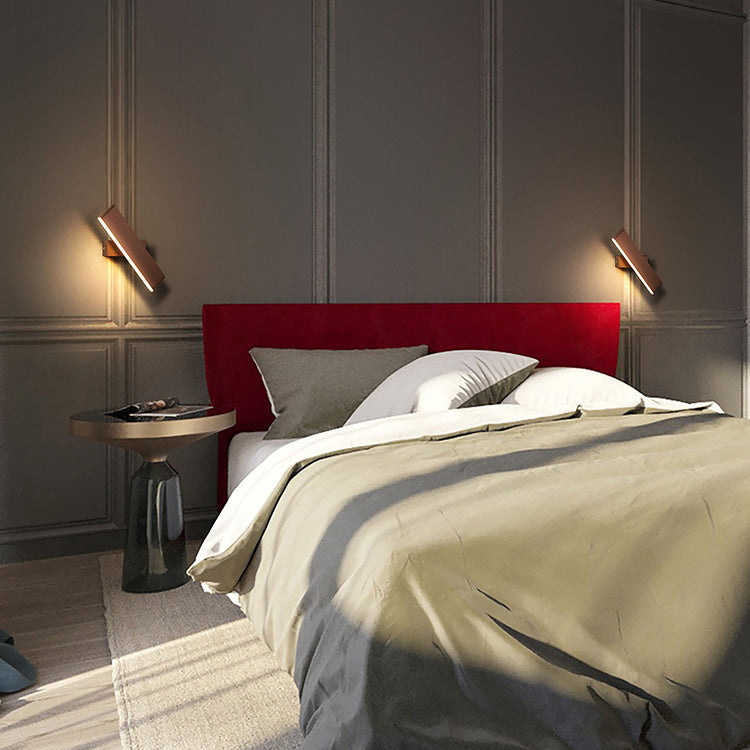 Applique murale LED en fer cuboïde acrylique minimaliste moderne pour chambre 