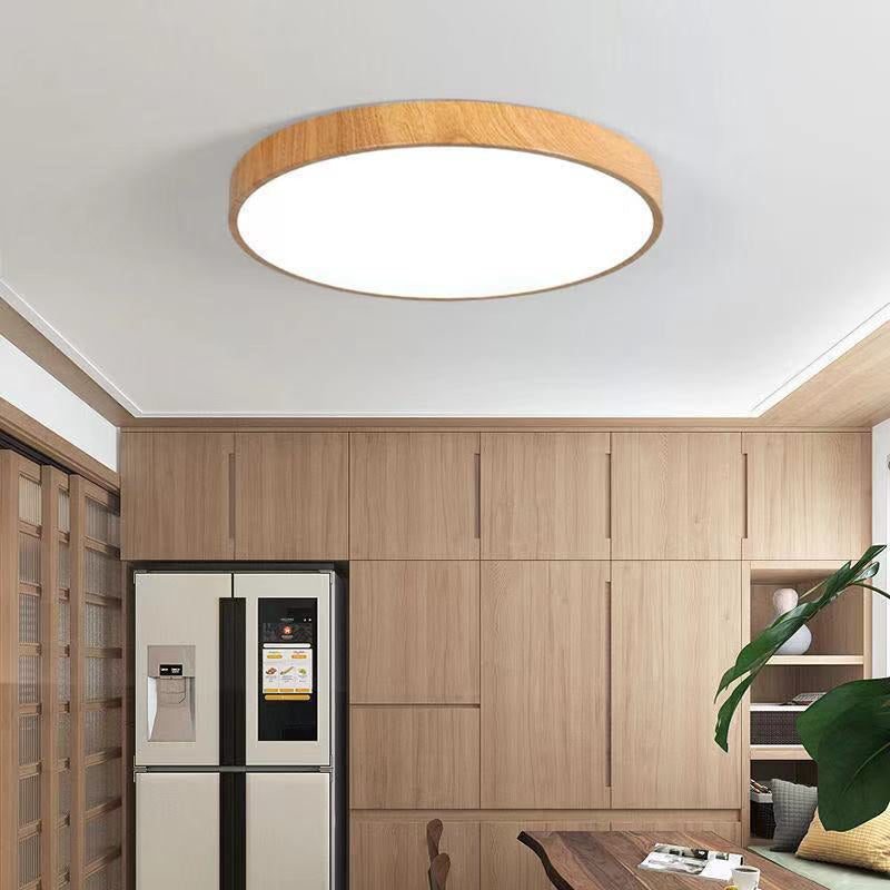 Zeitgenössische skandinavische runde PVC-Eisen-LED-Unterputz-Deckenleuchte für Schlafzimmer 
