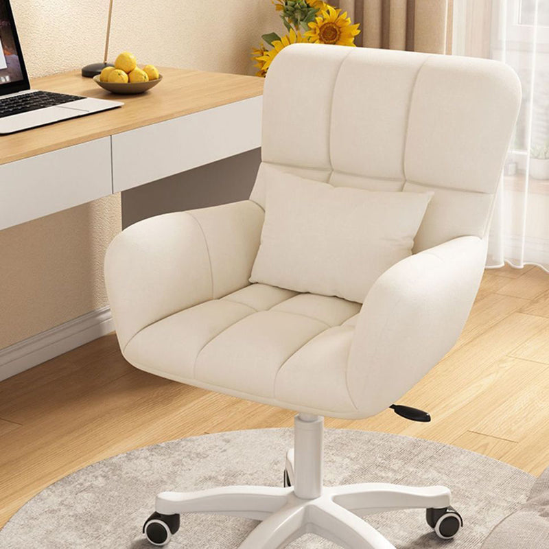 Moderner minimalistischer quadratischer Rücken Samt Baumwolle Nylon Schreibtischstuhl Rückenlehne Armlehne für Home Office 