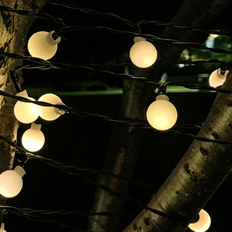 Lumières de guirlande LED modernes Art Déco étanches en PVC solaire en caoutchouc acrylique boule de neige abeille boule de cristal goutte d&